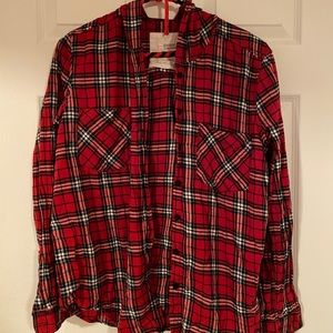 Bluenotes Boyfriend Cut Plaid Shirt